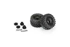 Pro-Line 2.8" Demolisher MT Tyres on Black Raid Rims - Glued Wheels 2Pcs image 67987