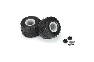 Pro-Line 2.6/3.5" Demolisher M3 Tyres on Grey LMT Rims - Glued Wheels 2Pcs image 68021