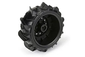 Pro-Line 2.2/3.0" Dumont SC Paddle Tyres on Black Raid Rims - Glued Wheels 2Pcs image 68033