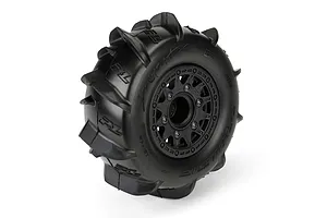 Pro-Line 2.2/3.0" Dumont SC Paddle Tyres on Black Raid Rims - Glued Wheels 2Pcs image 68034