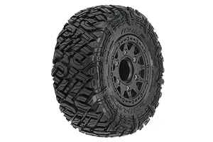Pro-Line 2.2/3.0" Icon M2 SC Tyres on Black Raid Rims - Glued Wheels 2Pcs image 68036