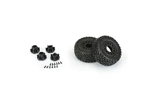 Pro-Line 2.2/3.0" Icon M2 SC Tyres on Black Raid Rims - Glued Wheels 2Pcs image 68038