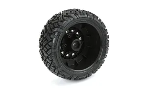 Pro-Line 2.2/3.0" Icon M2 SC Tyres on Black Raid Rims - Glued Wheels 2Pcs image 68039