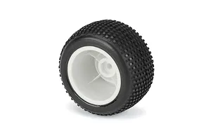 Pro-Line 1/18 Mini-T Hole Shot M3 Tyres on White Dish Rims - Glued Wheels 2Pcs image 68052