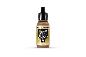 Vallejo Model Air USA Flat Brown Acrylic Airbrush Paint 17ml image 68325