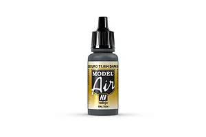 Vallejo Model Air Dark Gray Blue Acrylic Airbrush Paint 17ml