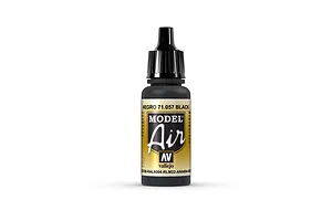 Vallejo Model Air Black Acrylic Airbrush Paint 17ml image 68371