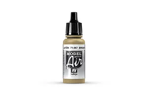 Vallejo Model Air Bright Brass Acrylic Airbrush Paint 17ml image 68380