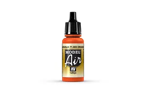 Vallejo Model Air Orange Acrylic Airbrush Paint 17ml image 68404