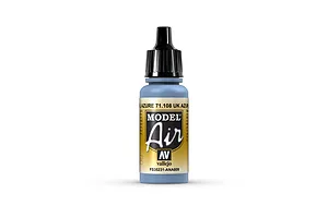 Vallejo Model Air UK Azure Blue Acrylic Airbrush Paint 17ml