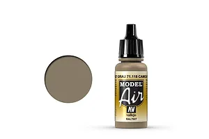 Vallejo Model Air Camouflage Grey Acrylic Airbrush Paint 17ml image 68449