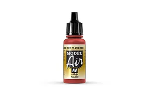 Vallejo Model Air Red Acrylic Airbrush Paint 17ml