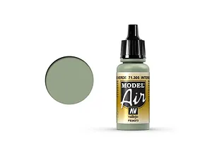 Vallejo Model Air Interior Grey Green Acrylic Airbrush Paint 17ml image 68566