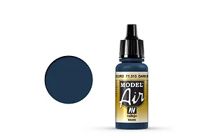 Vallejo Model Air Dark Mediterranean Blue Acrylic Airbrush Paint 17ml