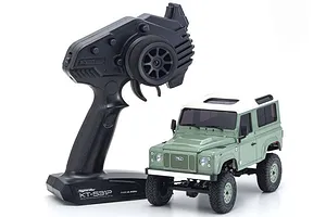 Kyosho Mini-Z Land Rover Defender 90 Heritage RC Rock Crawler Electric 4WD RTR - Grasmere Green/Alaska White image 68939