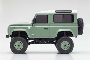 Kyosho Mini-Z Land Rover Defender 90 Heritage RC Rock Crawler Electric 4WD RTR - Grasmere Green/Alaska White image 68941