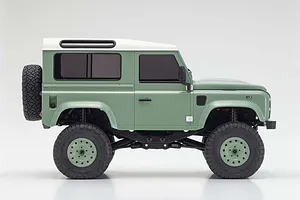 Kyosho Mini-Z Land Rover Defender 90 Heritage RC Rock Crawler Electric 4WD RTR - Grasmere Green/Alaska White image 68942