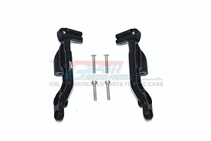GPM Black Aluminium Rear Body Post Fixed Mounts 2Pcs w/ Hardware
