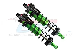 GPM Green Aluminium Front Piggyback Shocks 128mm image 69606