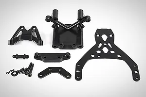 Rovan Front Bulkhead Set w/ Black Aluminium Upper Plate image 70337