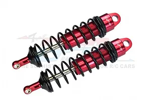 GPM Red Aluminium Sledge 128mm Adjustable Front Shocks 2Pcs w/ 6mm Shafts