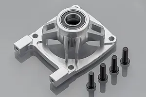 Rovan Silver Aluminium 5IVE-T Clutch Bracket w/ Rubber Shielded Bearings