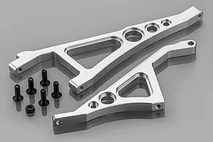 Rovan 5IVE-T Silver Aluminium Front &amp; Rear Chassis Brace Set