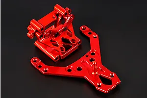 Rovan Black Aluminium Front Bulkhead Set w/ Upper Plate image 70896