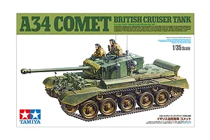 Tamiya 1/35 British Cruiser Tank A34 Comet Scaled Plastic Model Kit image 70968
