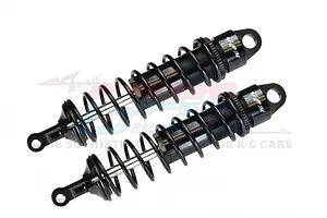 GPM Black Aluminium Sledge 128mm Adjustable Front Shocks 2Pcs w/ 6mm Shafts