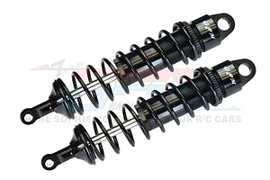 GPM Black Aluminium Sledge 143mm Adjustable Rear Shocks 2Pcs w/ 6mm Shafts