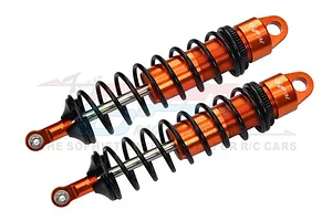 GPM Orange Aluminium Sledge 143mm Adjustable Rear Shocks 2Pcs w/ 6mm Shafts