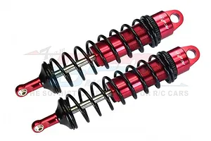 GPM Red Aluminium Sledge 143mm Adjustable Rear Shocks 2Pcs w/ 6mm Shafts