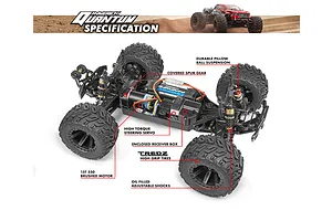 Maverick Quantum MT RC Truck Electric 4WD 1/10 Scale RTR - Red image 71512