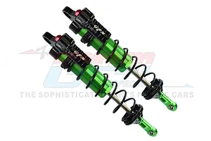 GPM Green Aluminium Rear Piggyback Shocks 143mm image 71531