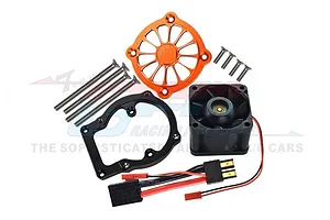 GPM 12V High Performance 40x40mm Motor Cooling Fan with Mount - Orange
