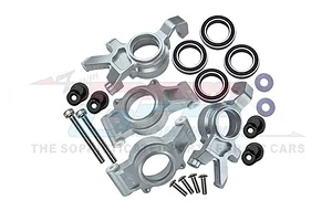 GPM Green Aluminium Oversized Front Steering &amp; Rear Hubs Set