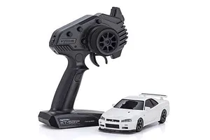 Kyosho Mini-Z Nissan Skyline R34 GT-R V Spec II Nur RC Drift Car Electric AWD RTR - White image 71702