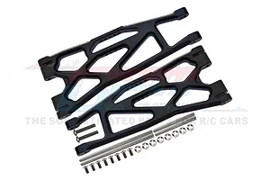 GPM Black Aluminium Front/Rear Extended Lower Suspension Arms 2Pcs w/ Pins for WideMaxx