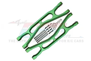 GPM Green Aluminium Front/Rear Extended Upper Suspension Arms 2Pcs w/ Pins for WideMaxx