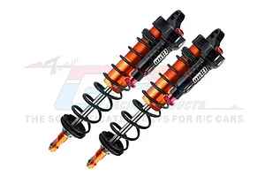 GPM Orange Aluminium 143mm Rear Piggyback Shocks 2Pcs w/ Built-in Piston Spring