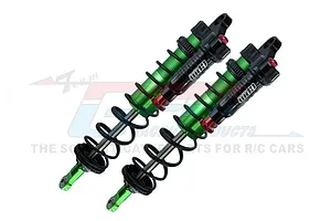 GPM Green Aluminium 143mm Rear Piggyback Shocks 2Pcs w/ Built-in Piston Spring image 72138