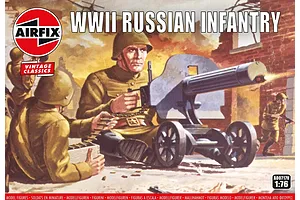 Airfix 1/76 WWII Russian Infantry Scaled Unpainted Plastic Models 48Pcs image 72267