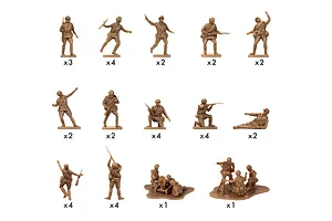 Airfix 1/76 WWII Russian Infantry Scaled Unpainted Plastic Models 48Pcs image 72268