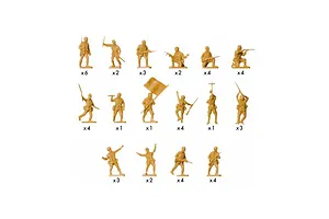 Airfix 1/76 WWII Japanese Infantry Scaled Unpainted Plastic Models 48Pcs image 72271