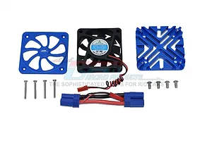 GPM Blue Aluminium Motor Heat Sink w/ Cooling Fan image 72292