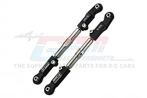 GPM Black Aluminium Adjustable Steering Linkages 2Pcs
