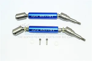 GPM Blue Steel &amp; Aluminium Front Universal CVD Drive Shafts 2Pcs