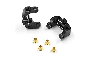 Yeah Racing Black Aluminium Steering Hub Carriers (C-Hubs) 2Pcs for Kyosho Optima/Javelin image 72380