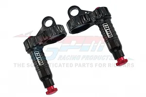 GPM Black Aluminium Adjustable Front Piggyback Shock Caps 2Pcs